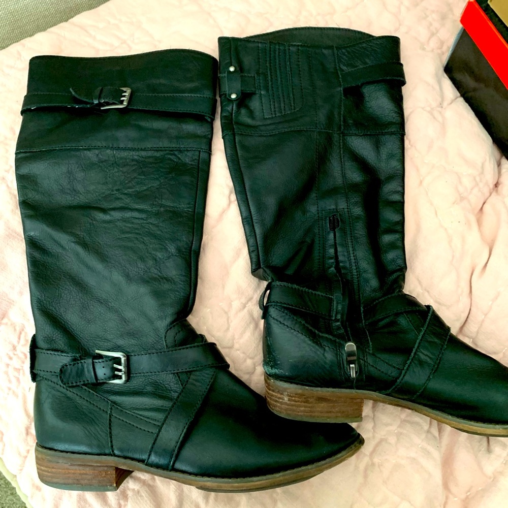 LOFT riding boots. Black leather size 10